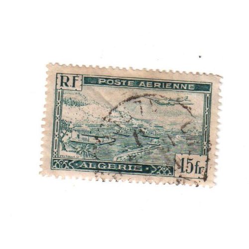 Timbre Oblitéré : Algérie (15 Francs, République Française)