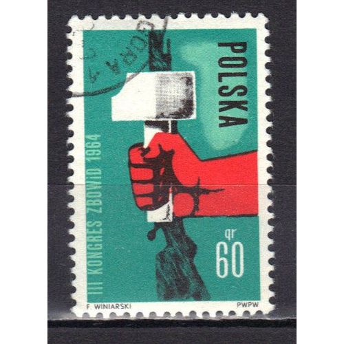 Pologne 1964 : 3è Congrès De La Fédération Des Combattants Pour La Paix Et La Démocratie - Timbre Oblitéré
