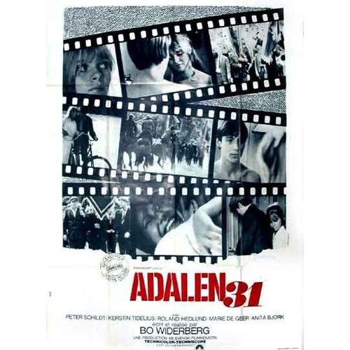 Adalen 31 - Véritable Affiche De Cinéma Pliée - Format 120x160 Cm - De Bo Wideberg Avec Anita Bjork, Peter Schildt  - 1969