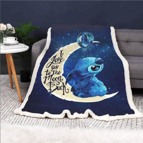 Lilo & Stitch Couverture Douillette En Flanelle Pour Enfants Et Adultes - Stitch - Couvre-Lit - Couverture De Canap¿¿ (, X Cm)