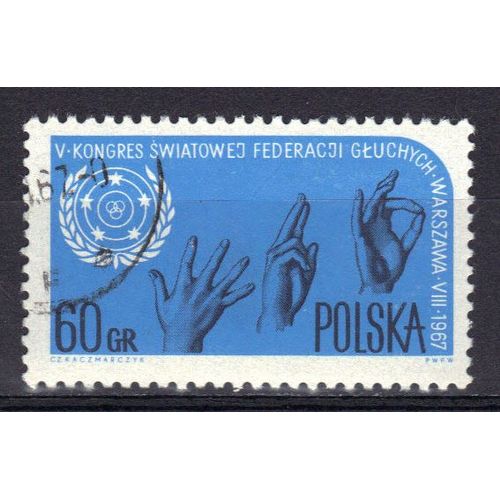 Pologne 1967 : 5è Congrès De La Fédération Mondiale Des Sourds-Muets À Varsovie - Timbre Oblitéré