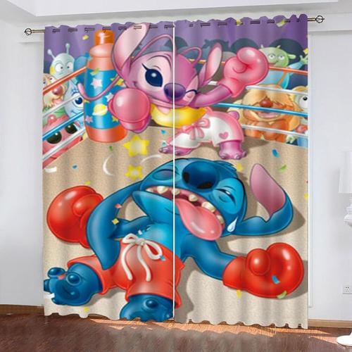 Lilo & Stitch Lot De Rideaux Occultants, ¿¿ ?Illets Pour Chambre ¿¿ Coucher ( X Cm, X X Cm, )