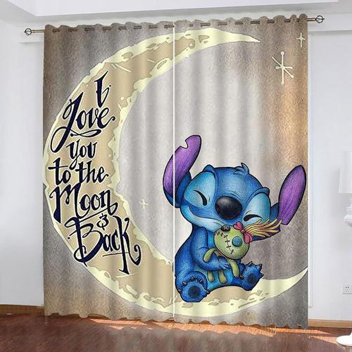 Lilo & Stitch Lot De Rideaux Occultants ¿¿ ?Illets Pour Chambre ¿¿ Coucher ( X Cm, X X Cm), )