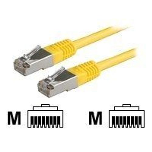 VALUE - Cordon de raccordement - RJ-45 (M) pour RJ-45 (M) - 1 m - SFTP, PiMF - CAT 6e - moulé, bloqué - jaune