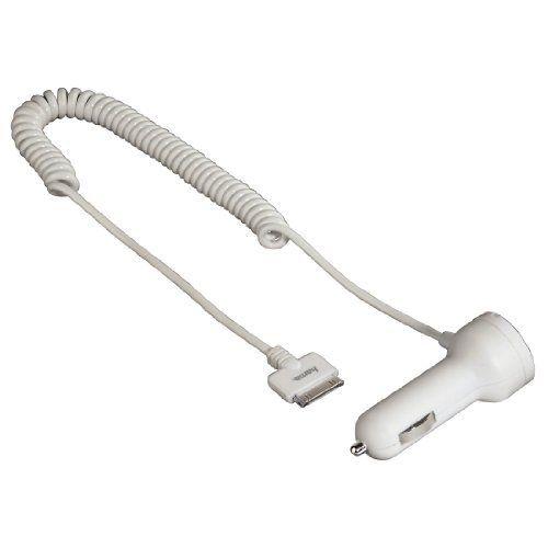 Hama Car Charging Cable - Adaptateur Allume-Cigare (Voiture) - 1000 Ma ( Connecteur Pour Téléphone Portable ) - Blanc - Pour Apple Iphone/Ipod