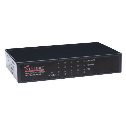 Intellinet 5-Port Fast Ethernet Office Switch, Desktop Size, Metal, IEEE 802.3az (Energy Efficient Ethernet) - Commutateur - 5 x 10/100 - de bureau