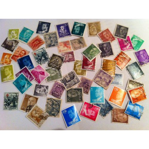 Lot De 50 Timbres D'espagne