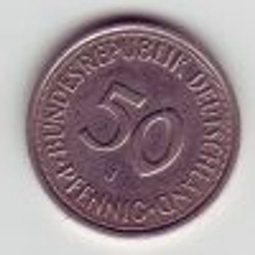 Allemagne De L'ouest - Rfa = Pièce De 50 Pfennig De 1950 Lettre J