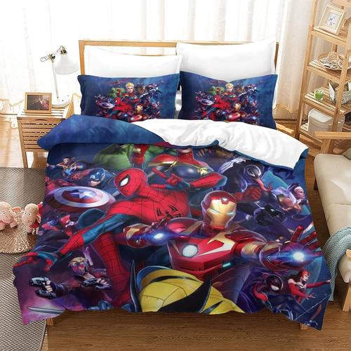 Avengers Impression En D Parure De Couette Avec Fermeture Eclair Housse De Couette Respirante£¬Pour Tout Le Monde£¬ Housse De Couette Avec Taie D