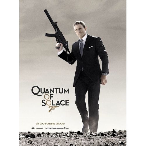 Quantum Of Solace -Véritable Pré-Affiche De Cinéma Pliée - Format 120x160 Cm -  De Marc Forster Avec Daniel Craig, Olga Kurylenko, Mathieu Amalric, Judi Dench, Giancarlo Giannini, Gemma Arterton- 2008