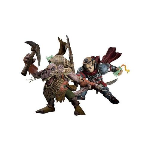 Figurine World Of Warcraft S8 : Gnome Rogue Vs Kobold Miner