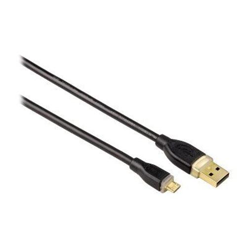 Hama - Câble USB - USB (M) pour Micro-USB Type B (M) - USB 2.0 - 1.8 m - moulé - noir