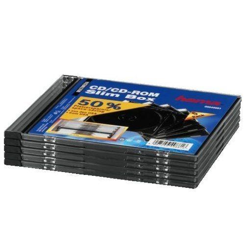 HAMA BOÎTIERS VIDES SLIM POUR CD-ROM, LOT DE 5