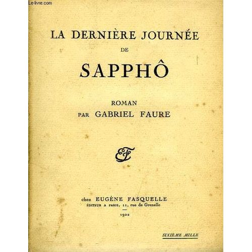 La Derniere Journee De Sappho