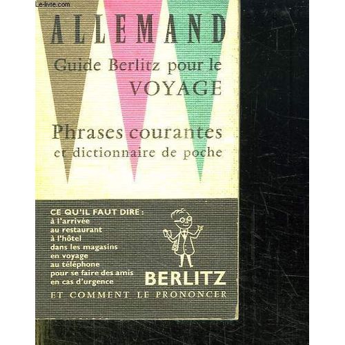 Phrases Courantes Et Dictionnaire De Poche Allemand.