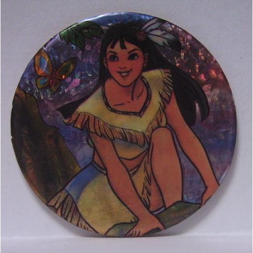 Pog Disney (Simple Face À Reflets Brillants)- " Pocahontas "