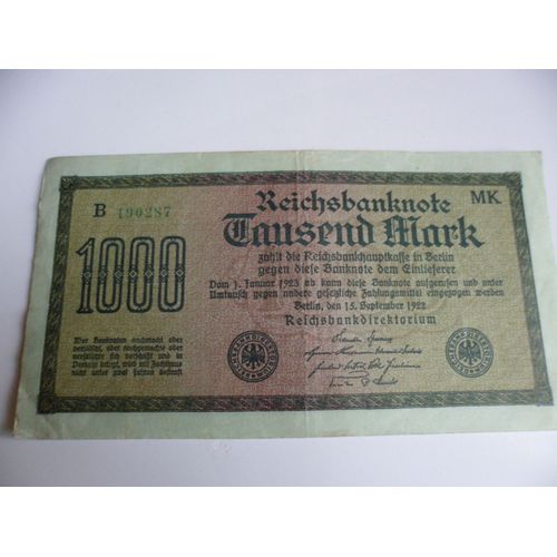 Allemagne 1 000 Mark 1922