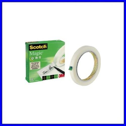 3M Scotch Ruban  adhésif Magic 810, invisible, 12 mm x 33 m,