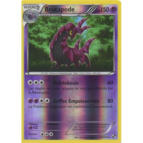 Brutapode 54/114 Pokemon Noir Et Blanc