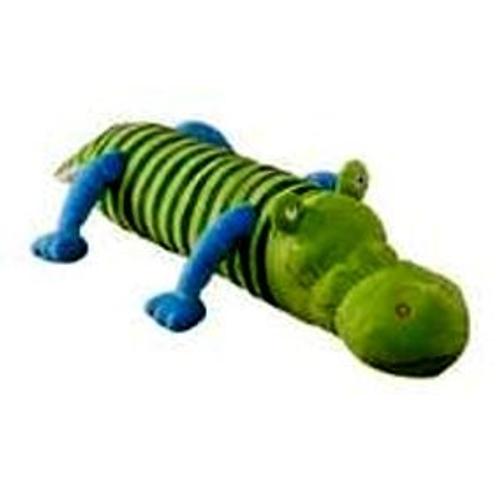 Doudou Géant - Crocodile  1 M  - Ikea - Bleu Et Vert À Rayures - Peluche Coussin