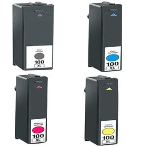 Lot de 4 Cartouches compatibles pour Lexmark Prevail Pro705 / Pro 205 / Pro 705 / Pro 805 / Pro 905 (B100XL)