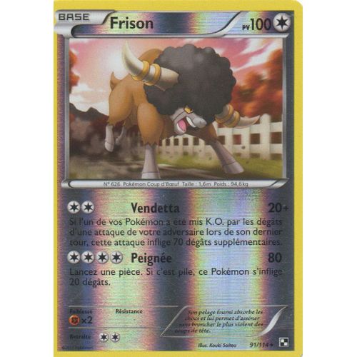 Frison  91/114 Pokemon Noir Et Blanc