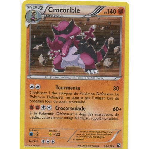 Crocorible  65/114 Pokemon Noir Et Blanc