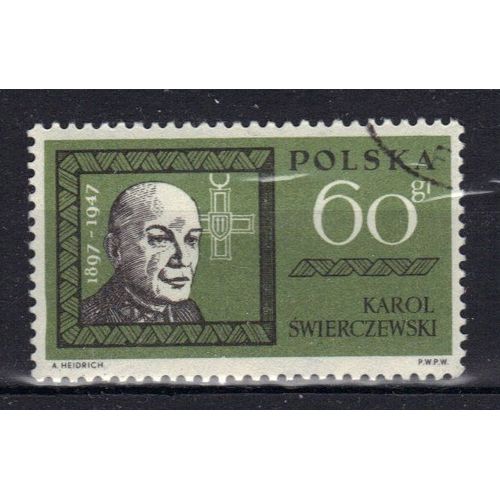 Pologne 1963 : Les Grands Polonais : Karol Swierczewski - Timbre Oblitéré
