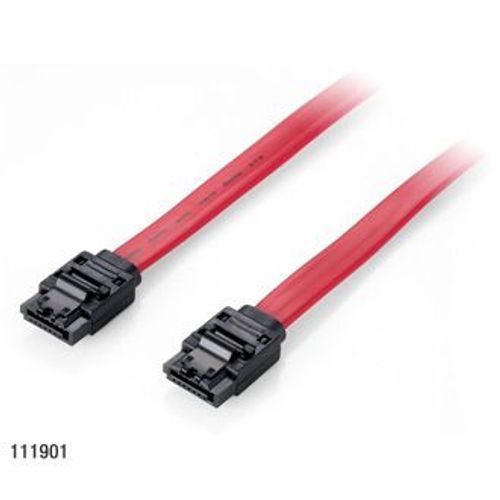 Equip - Câble SATA - Serial ATA 150/300/600 - SATA (F) pour SATA (F) - 50 cm - verrouillé - rouge