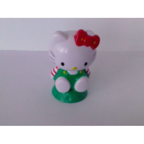 Figurine Hello Kitty Sur Socle Vert Sanrio