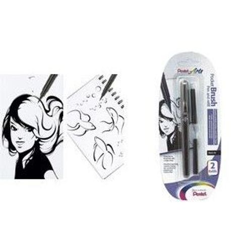 PentelArts Pinceau Brush Pen incl. 2 cartouches de rechange
