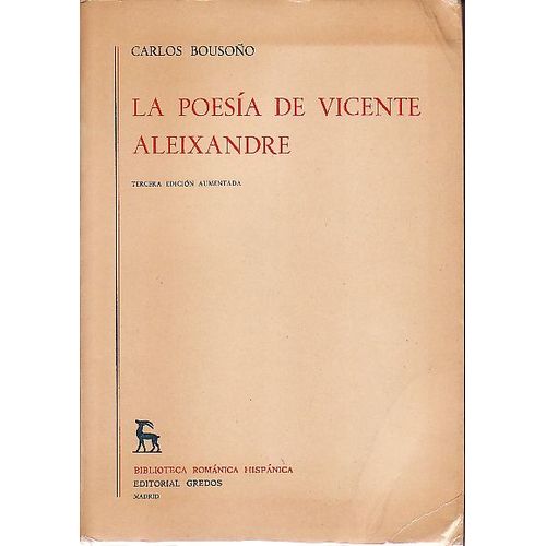 La Poesia De Vicente Aleixandre