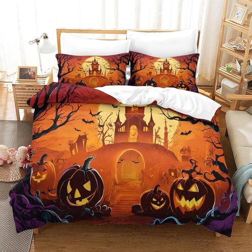 Halloween D Parure De Lit Housse De Couette Ensemble Cadeau \U Funny Festival Housse De Couette Literie + Taies D'oreiller Housse De Couette En Polycoton De Haute Qualit¿¿