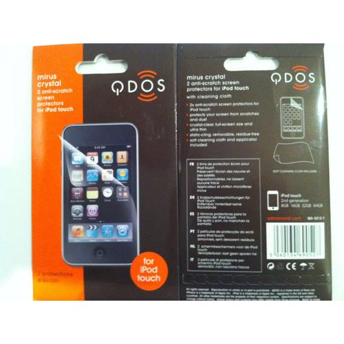 Pack 2 Films de protection de marque QDOS haute gamme pour IPOD TOUCH 4