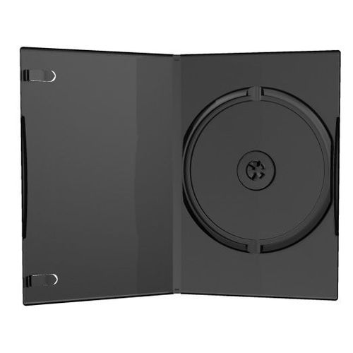 BOX11-M - Boîtier DVD mécanisable (14mm, noir) pour un CD/DVD - 50 pièces