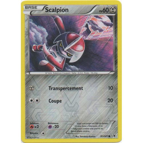 Scalpion 81/101 Pokemon Noir Et Blanc