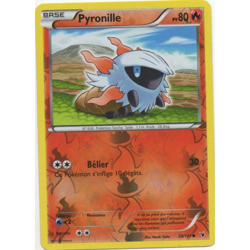 Pyronille 20/101 Pokemon Noir Et Blanc