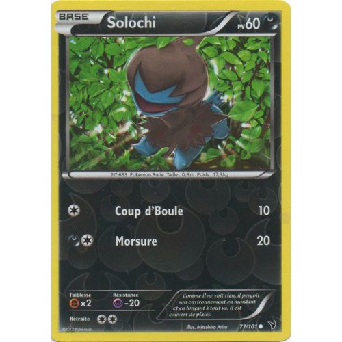 Solochi 77/101 Pokemon Noir Et Blanc