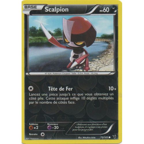 Scalpion 75/101 Pokemon Noir Et Blanc