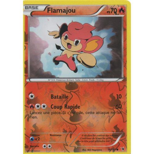 Flamajou 16/101 Pokemon Noir Et Blanc