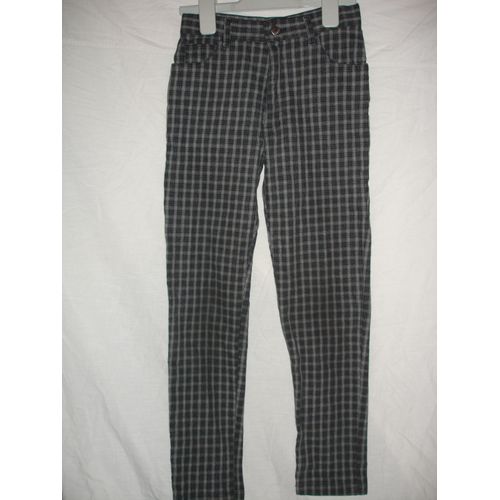 Pantalon Carreaux Noir&gris 10 Ans