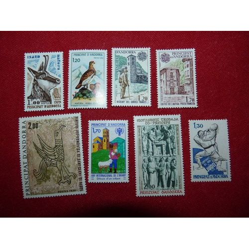 Andorre Français, 1979, Année Complète (8 Timbres), N°274 À 281, Neuf**