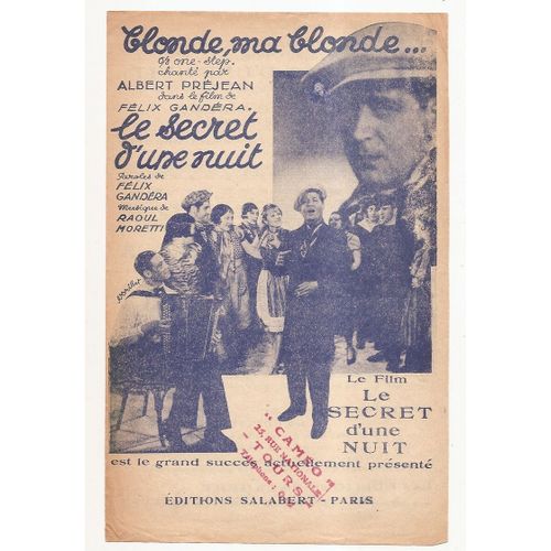 Blonde Ma Blonde One Step Chanté Par Albert Préjean Dans Le Film "Le Secret D'une Nuit"