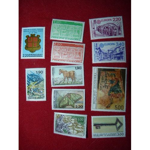 Andorre Français, 1987, Année Complète (11 Timbres), N°355 À 365, Neuf**