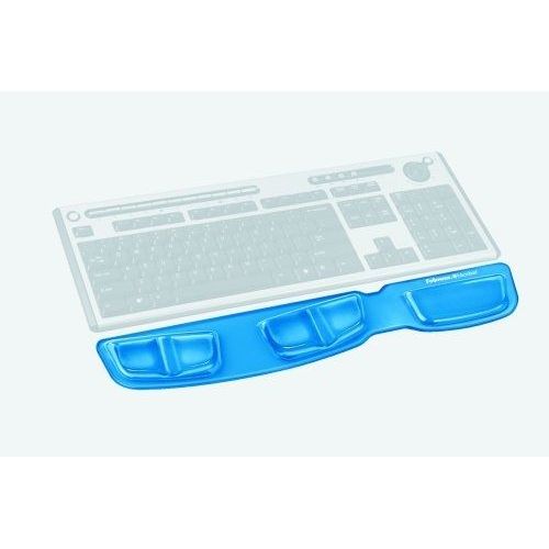 Fellowes Repose-poignet pour clavier Health-V Crystals, bleu