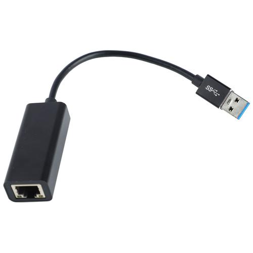 Adaptateur USB C vers Ethernet avec convertisseur de câble USB Type C vers RJ45 Gigabit léger pour tablette noir