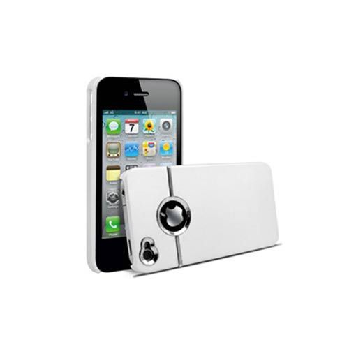 Coque Rigide Nzup Chrome Blanche Pour Iphone 4 / 4s