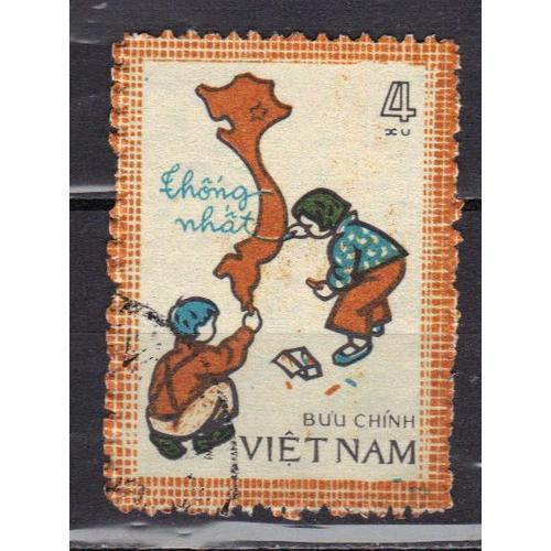 Vietnam 1978 : Carte Du Vietnam Unifié - Timbre Oblitéré