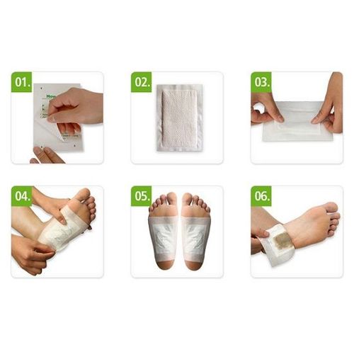 10 Patchs Détox Application Unique Sous Blister 