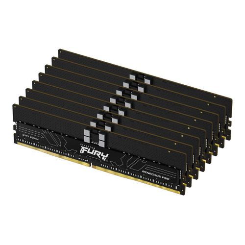 Kingston FURY Renegade Pro - DDR5 - kit - 256 Go: 8 x 32 Go - DIMM 288 broches - 6400 MHz / PC5-51200 - CL32 - 1.4 V - mémoire enregistré - ECC - noir